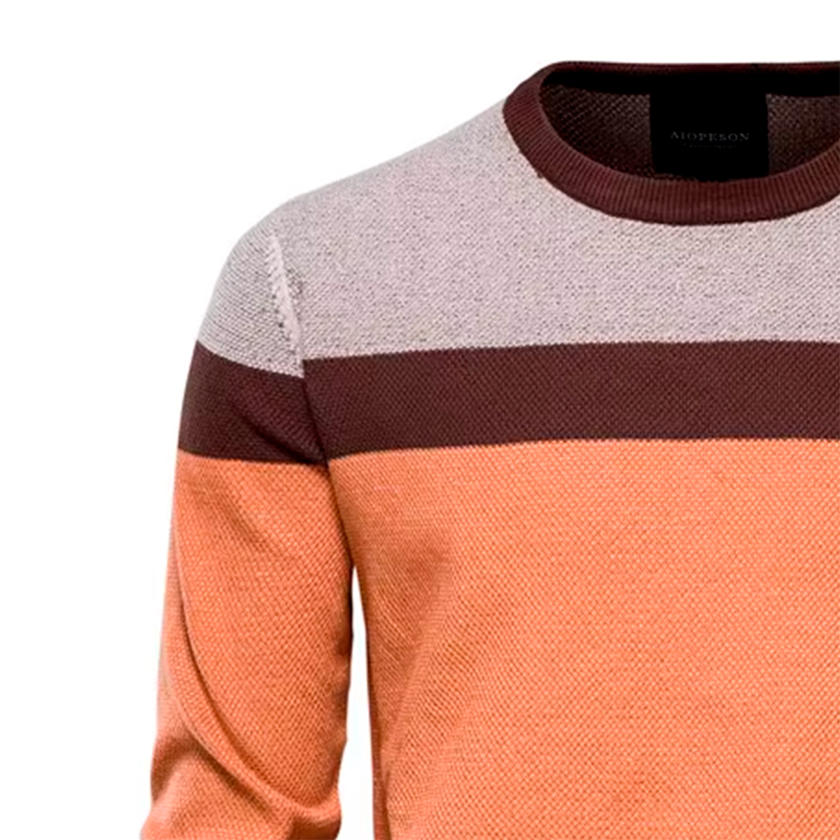 Maglione lavorato a maglia tricolore