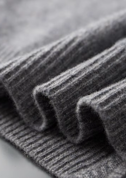 Merino-Strickjacke mit Reißverschluss und Zweifarbigkeit