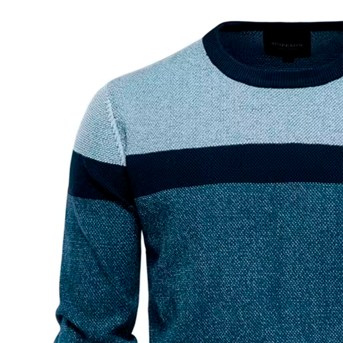 Maglione lavorato a maglia tricolore 