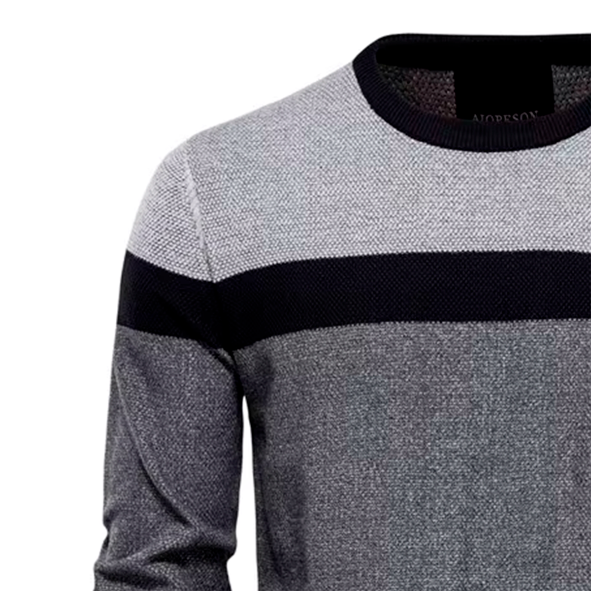 Maglione lavorato a maglia tricolore 