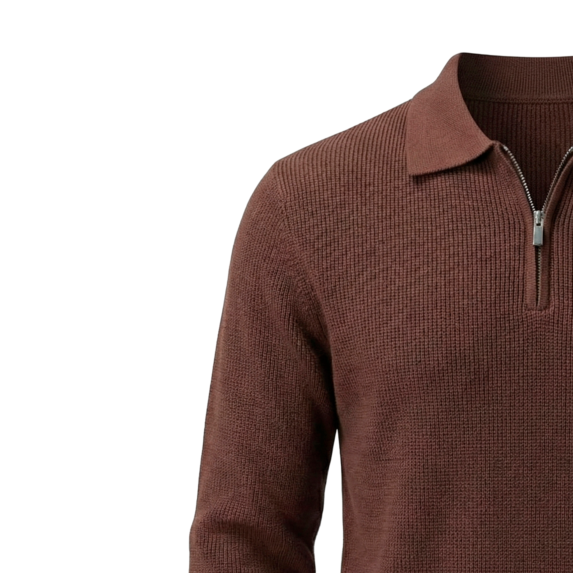 Maglione classico con cerniera Ashford 